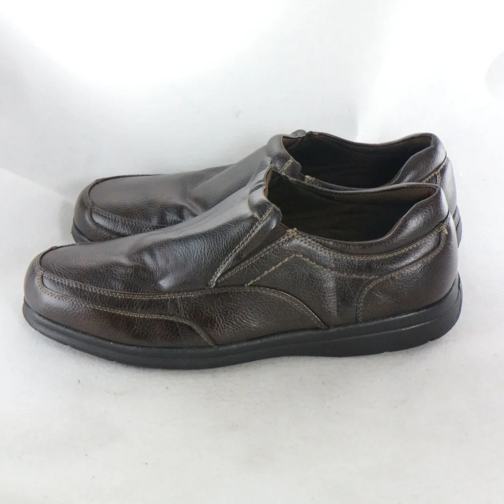 CROFT & BARROW Espresso Leather Slip On Loafers Sz 10 US Women - Picture 2 of 8